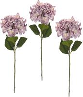 I.GE.A. Kunstbloem Hortensia set van 3 (3 stuks)