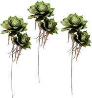 I.GE.A. Kunstbloem Zachte magnolia set van 3 (3 stuks)