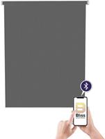 Sunlines Elektrisches Rollo »Akkurollo Structure appgesteuert, blickdicht, , weißer Fallstab«, , blickdicht, ohne Bohren, appgesteuert via Bluetooth