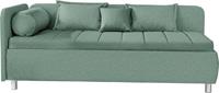 OTTO Schlafsofa »Kiana«, Inklusive Bettkasten, Liegefläche 90/200 cm oder 100/200 cm, mit 5 Zierkissen und 1 Schlummerrolle, Seitenwand wahlweise links oder rechts