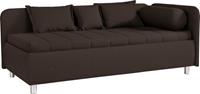 OTTO Schlafsofa »Kiana«, Inklusive Bettkasten, Liegefläche 90/200 cm oder 100/200 cm, mit 5 Zierkissen und 1 Schlummerrolle, Seitenwand wahlweise links oder rechts