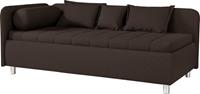 OTTO Schlafsofa »Kiana«, Inklusive Bettkasten, Liegefläche 90/200 cm oder 100/200 cm, mit 5 Zierkissen und 1 Schlummerrolle, Seitenwand wahlweise links oder rechts