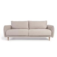 Kave Home 3-zits Bank 'Carlota' Bouclé, kleur Beige