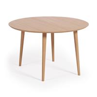 Kave Home Uitschuifbare Ronde Eettafel 'Oqui' 120 - 200 x 120cm, kleur Naturel