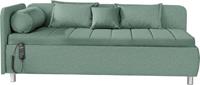 OTTO Schlafsofa »Kiana«, Liegefläche wahlweis 90/200 cm oder 100/200 cm, inklusive Bettkasten, mit Zierkissen-Set bestehend aus: 2 Stk. 40x40cm, 1 Stk. 30x30cm, 2 Stk. 65x45cm, 1x Schlumme