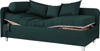 OTTO Schlafsofa »Kiana«, Liegefläche wahlweis 90/200 cm oder 100/200 cm, inklusive Bettkasten, mit Zierkissen-Set bestehend aus: 2 Stk. 40x40cm, 1 Stk. 30x30cm, 2 Stk. 65x45cm, 1x Schlumme