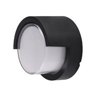BES LED Led Tuinverlichting - Buitenlamp - Agusa 1 - Wand - Kunststof Mat Zwart - 12w Natuurlijk Wit 4200k - Rond