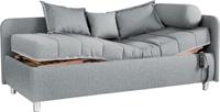 OTTO Schlafsofa »Kiana«, Liegefläche wahlweis 90/200 cm oder 100/200 cm, inklusive Bettkasten, mit Zierkissen-Set bestehend aus: 2 Stk. 40x40cm, 1 Stk. 30x30cm, 2 Stk. 65x45cm, 1x Schlumme