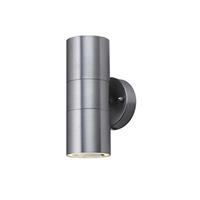 BES LED Led Tuinverlichting - Buitenlamp agnolia 2 - Wand - Rvs Mat Chroom - Gu10 - Rond