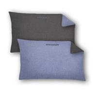 Schiesser Kissenhülle Doubleface hellblau Gr. 40 x 80