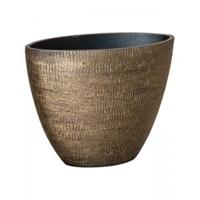 Ter Steege Planter Ryan Shiny Gold ovale gouden bloempot voor binnen 33 cm ovaal