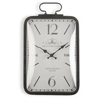 VERSA Sezanne dekorative stille Wanduhr für Küche, Wohnzimmer, Esszimmer oder Zimmer, Maßnahmen (x L x A) 45,5 x 6 x 25,5 cm, Metall, schwarz und