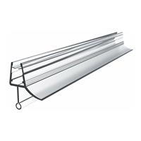 EMKE Ersatzdichtung Wasserabweiser Duschdichtung Schwallschutz Duschkabine Bad 4-6mm Glas 800mm - 800mm zum 4-6mm Glas - 