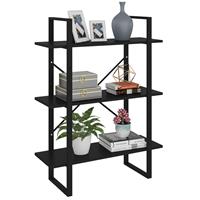 vidaXL Bücherregal Schwarz 80x30x105 cm Spanplatte 