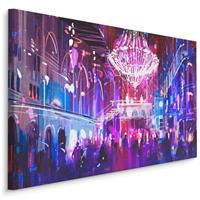 Karo-art Schilderij - Ballroom in het Paars, 5 maten, Premium Print