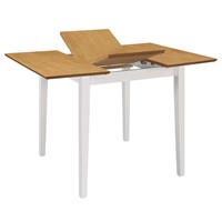 vidaXL Eettafel verlengbaar (80-120)x80x74 cm MDF wit