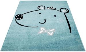 Carpet City Kinderteppich Bubble Kids 1333, rechteckig, 11 mm Höhe, Teddybär Motiv, Kinderzimmer