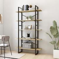 vidaXL Bücherregal 5 Fächer Sonoma-Eiche 100x30x175 cm Spanplatte 