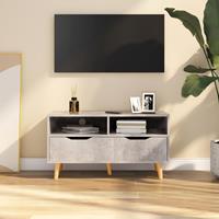 Tv-meubel 90x40x48,5 Cm Spaanplaat Betongrijs