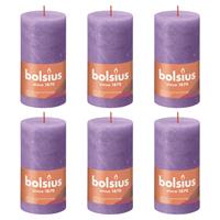 Bolsius Stompkaarsen Shine 6 St Rustiek 130x68 Mm Levendig Violet