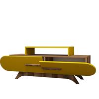 Risa Home TV Meubel Rose Walnoot Geel Melamine 145x49,8x36,8 cm