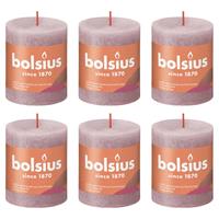 Bolsius Stompkaarsen Shine 6 St Rustiek 80x68 Mm Ash Rose