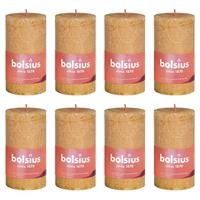 Bolsius Rustikale Stumpenkerzen Shine 8 Stk. 100x50 mm Honiggelb 