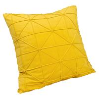 QUVIO Kussensloop Met Grafisch Patroon - 50 X 50 Cm - Fluweel - Okergeel
