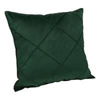 QUVIO Kussensloop Met Ruit Patroon - 50 X 50 Cm - Fluweel - Donker Groen