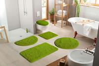 Möve Badematte "Essentail/Superwuschel", Höhe 40 mm, rutschhemmend beschichtet, Microfaser-Badematte, dichter Hochflor Badteppich, auch als 3 tlg Set