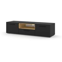 BIM FURNITURE TV-Schrank ANETTE 151 cm schwarz / artisan eiche