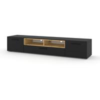 BIM FURNITURE TV-Schrank ANETTE 198 cm schwarz / artisan eiche