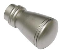 GARDINIA 2er-Set Romana Endknopf Konus | Endstück für Ø 20 mm Gardinenstange, Silber-Satin