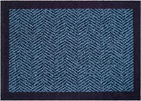 Grund Mat Herringbone Inloopmat met randdessin, geschikt voor binnen en buiten, wasbaar