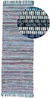 carpetfine Vloerkleed Kelim Chindi handgeweven, patchwork tapijt met franjes, ook verkrijgbaar in loperformaten