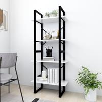 vidaXL Boekenkast met 4 schappen 60x30x140 cm bewerkt hout wit