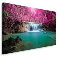 Karo-art Schilderij - Betoverende waterval, premium print