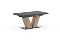 Mäusbacher Eettafel Comfort D Mäusbacher eettafel met V-frame en voetplaat. Breedte 160-260