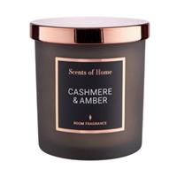 Butlers SCENTS OF HOME Duftkerze Cashmere & Amber mit Sojawachs Duftkerzen anthrazit