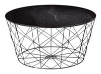 Artistiq Living Artistiq Salontafel 'Steve', 80cm, Marmerlook, kleur Zwart