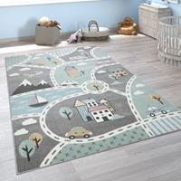 Paco Home Vloerkleed voor de kinderkamer Capri 318 Straten-speelkleed, kinderkamer