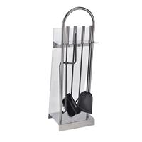 HAUSHALT INTERNATIONAL Kaminbesteck Kamingarnitur Edelstahl 22x16x65cm