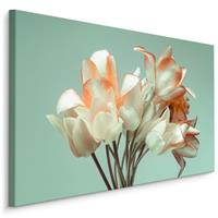 Karo-art Schilderij - Boeket van bloeiende tulpen, premium print