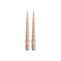 Butlers TWISTED Kerze 2er-Set hellrosa