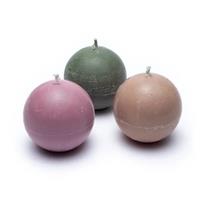 Spiru Koolzaadwas Geurkaars Bol - set van 3 - 6 cm