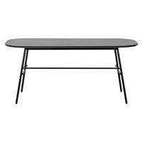 Vtwonen Eettafel Elegance zwart mango hout/metaal