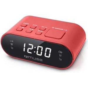 Muse M-10 RED Radiowecker UKW, FM Weckfunktion Rot