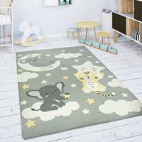 Paco Home Vloerkleed voor de kinderkamer Chicos 551 Platweefsel, schattig kinderdesign, motief dieren, kinderkamer