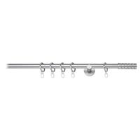 Gardinenstange 20mm Rillcube Wandträger 6,5 cm, mydeco, 1-läufig, Fixmaß, verschraubt
