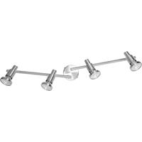 LEDVANCE SPOT GU10 LED Wand- und Deckenleuchte Warmweiß 48,6 cm Aluminium Silber 4-Flammig